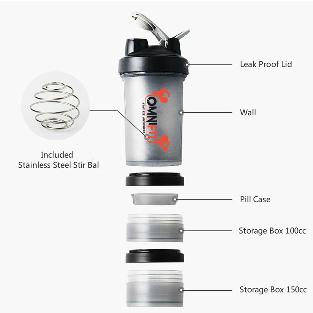 SmartMix MultiStorage Shaker Bottle OmniFitPK